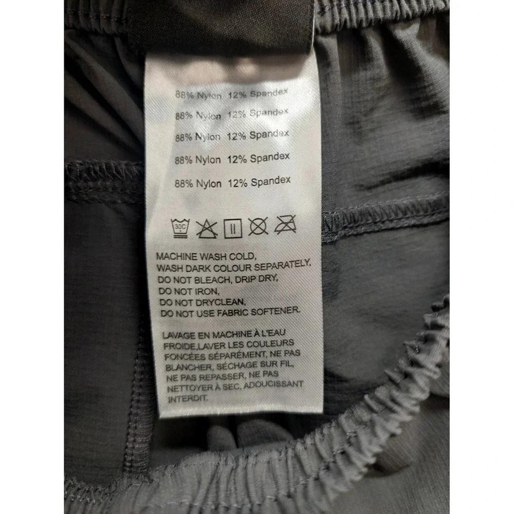 Scollit Men  Shorts S Gray Drawstring Elastic Waist Zipper Pockets Performance